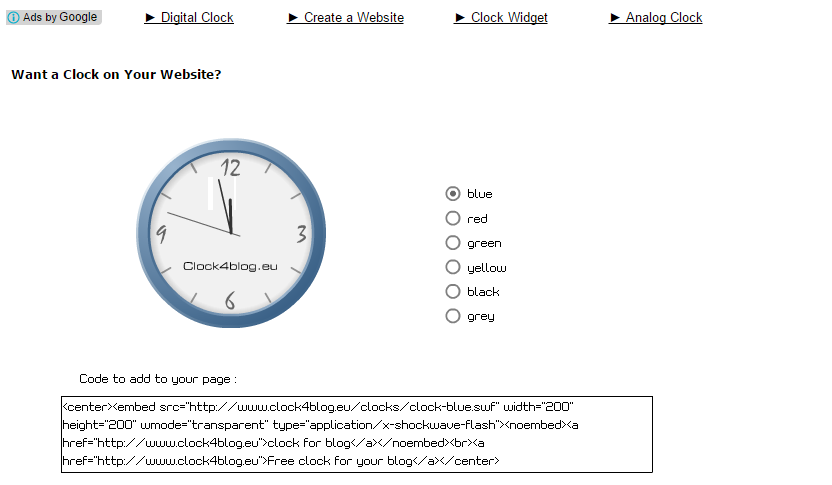 Free Digital Clock Html Code For Website benvall