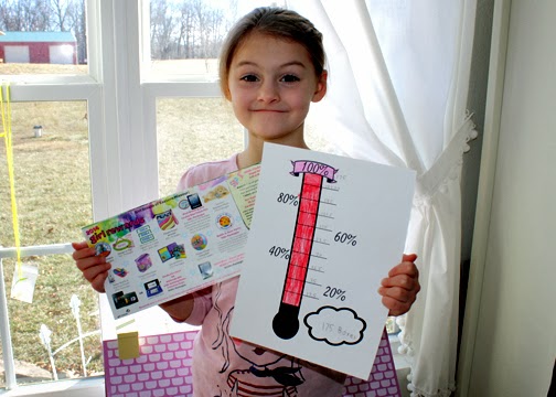 Tessa's troop goal is 125 boxes per girl. However, Tessa fell in love with "Honey," the plush golden retriever on our council's girl rewards incentives list, so she set her personal goal at 175 boxes. After a slow start (cookies haven't been as easy to sell as one might think...for us anyway), we finally hit that goal yesterday. Yeah!!