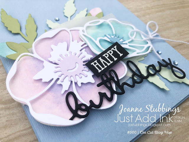 Jo's Stamping Spot - Just Add Ink Challenge #500 Blog Hop using Painted Poppies bundle and Well Said bundle by Stampin' Up!