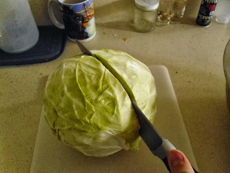 Cut the cabbage