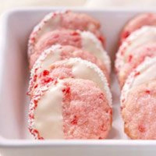 WhiteChocolate Cherry Shortbread Cookies Christmas Blog