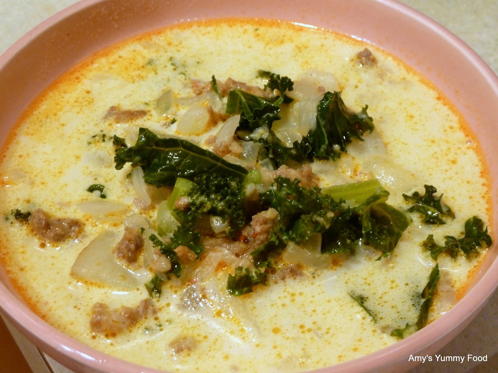 Amy's Yummy Food Zuppa Toscana, Olive Garden copycat recipe
