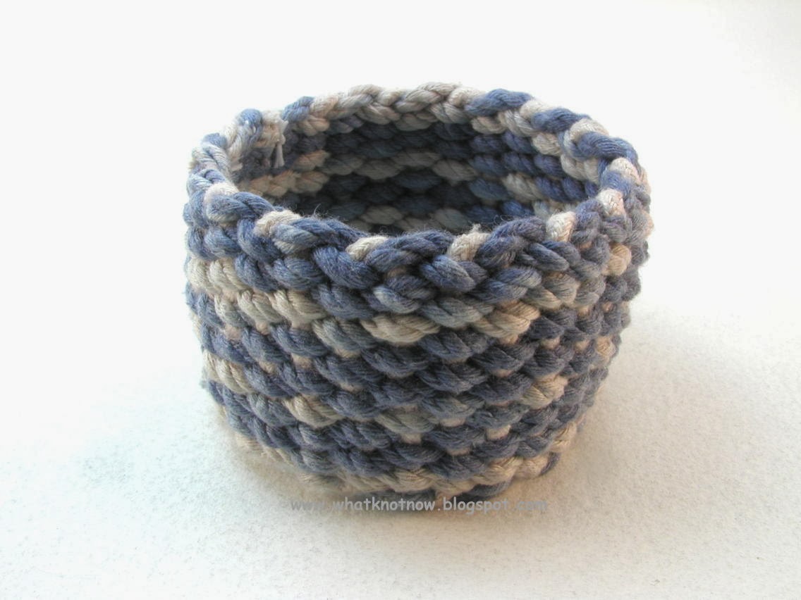 Knots and fiber bracelets blue and white basket weave rope bracelet cuff 3205