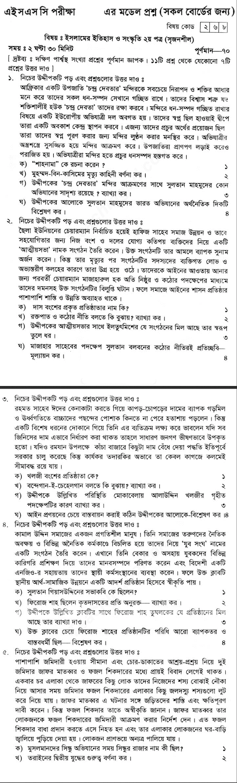 HSC Islamic History 2nd Paper PDF Suggestion Download 2022 এইচএসসি ইসলামের ইতিহাস ২য় পত্র সাজেশন ২০২২