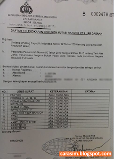 Cara Mutasi Motor dan balik nama