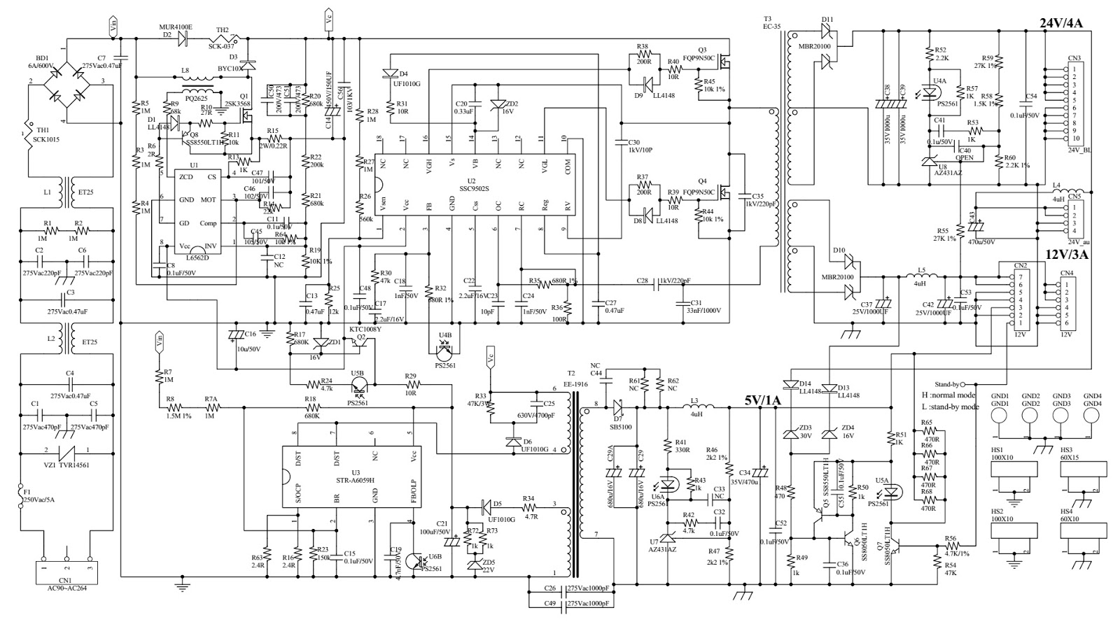 led tv tcon board circuit diagram