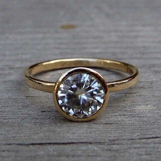 moissanite gold ring