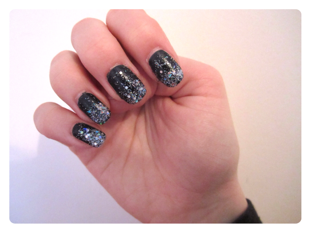 9. Two Color Glitter Gradient Nails - wide 4