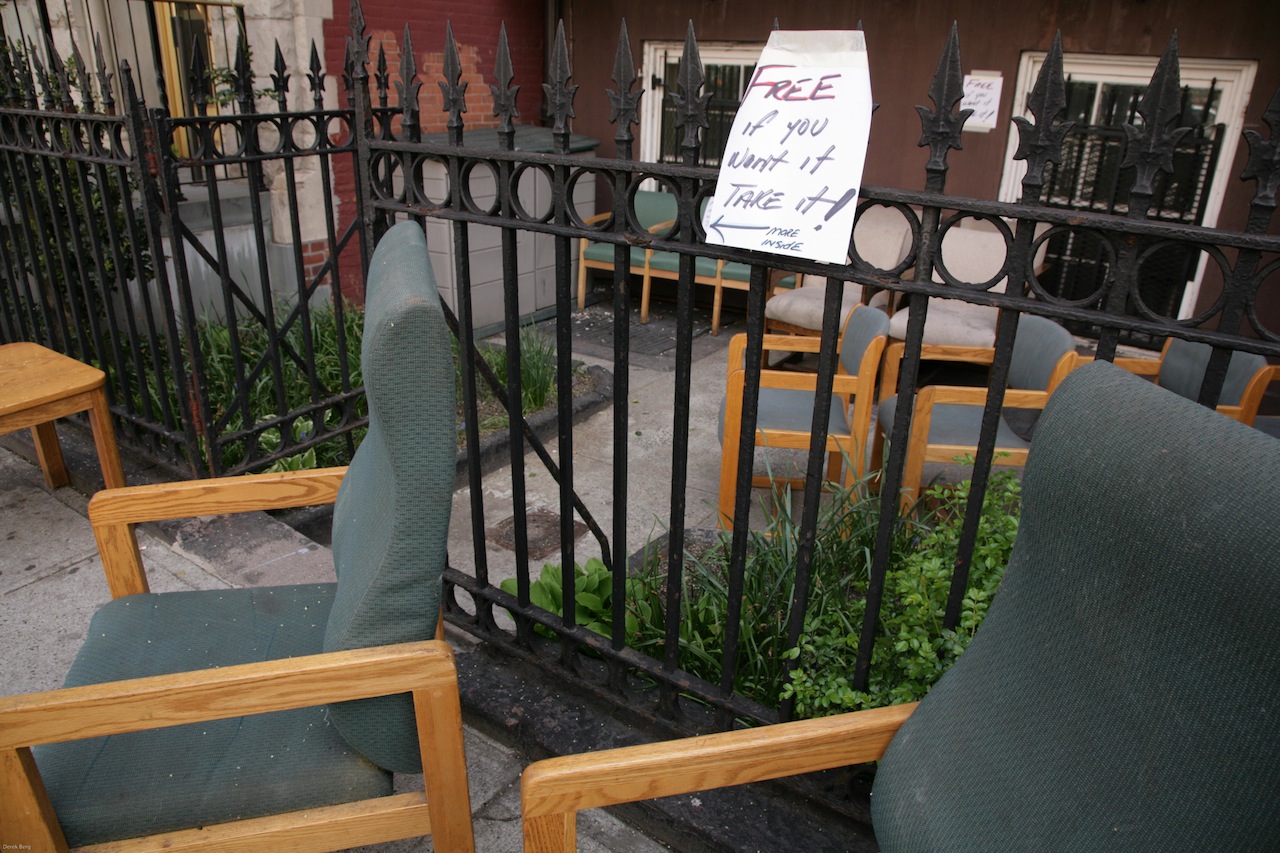 EV Grieve Free chairs (and history!) on Second Avenue