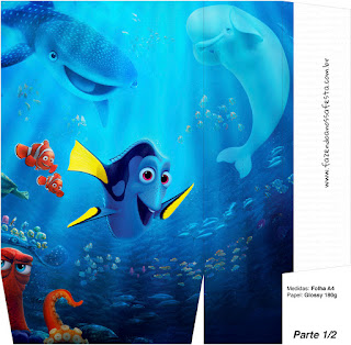 Buscando a Dory: Cajas para Imprimir Gratis. Cajas de Buscando a Dory para imprimir gratis.