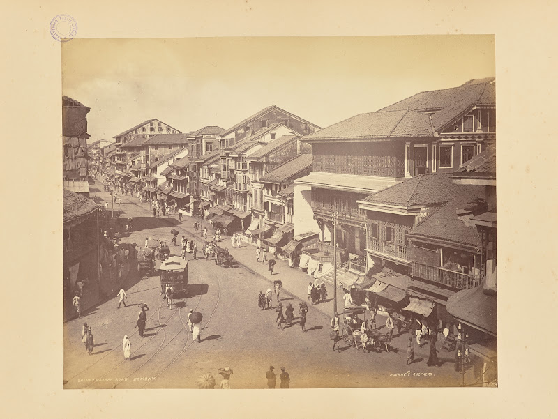 Bhendy Bazaar Road. Bombay (Mumbai) - Circa 1870's