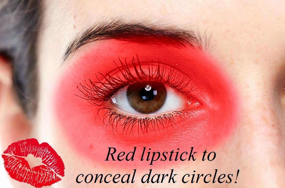 Makeup Madness New Trend Red Lipstick as Concealer