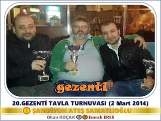 20.Gezent Tavla Turnuvası 20.Gezent Tavla Turnuvası