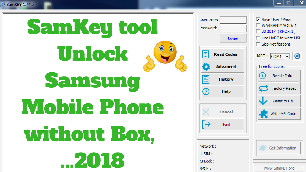 SamKey tool Unlock Samsung Mobile Phone without Box2018 Gsm