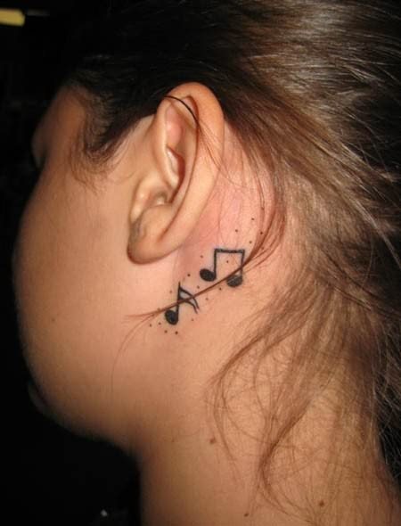 Tatuagens femininas para as orelhas Tatuagens femininas para as orelhas