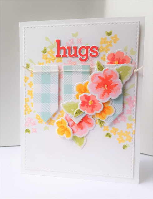 Gingham Girl: Candy-Colored Flowers Sketch