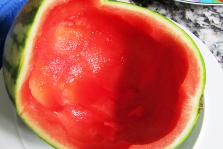 Wassermelone ausgehöhlt