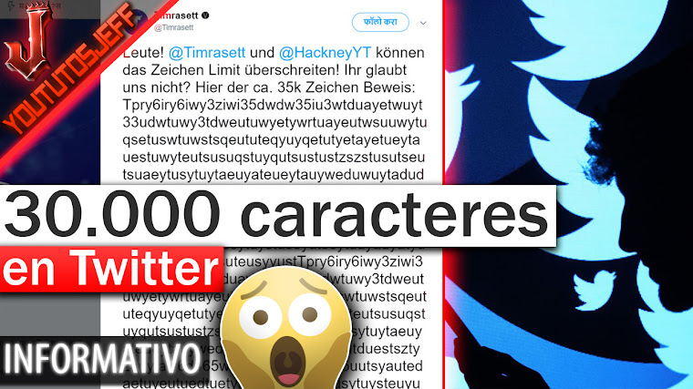 Mas de 30.000 caracteres en Twitter