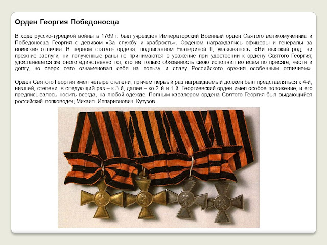 Ордена — почетные награды за воинские отличия и заслуги в бою и военной службе презентации