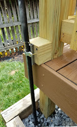 string lights hang deck straps installing metallic hole tube