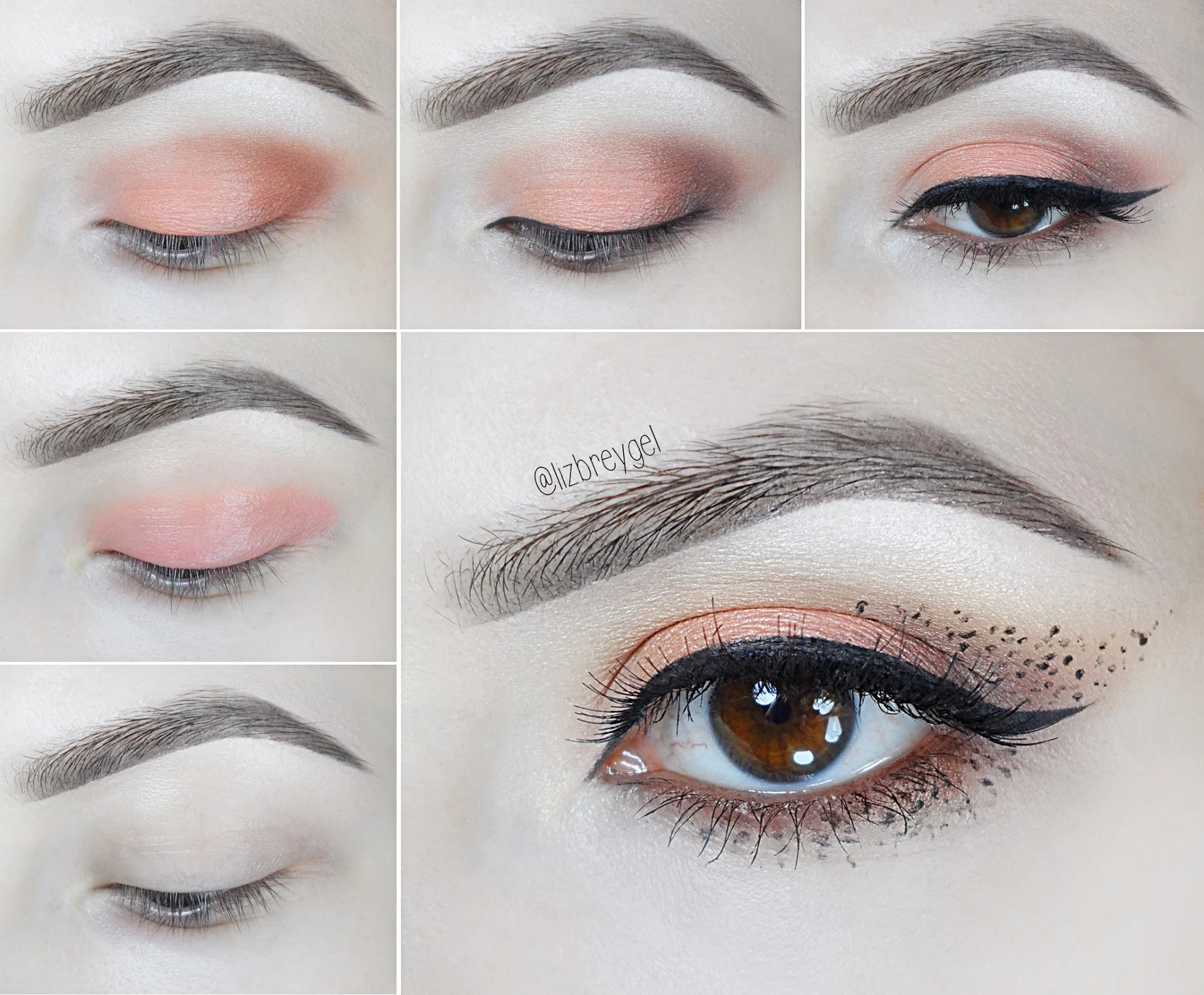step-by-step makeup pictorial on how to do an orange and brown eye look for fall inspired by pumpkin