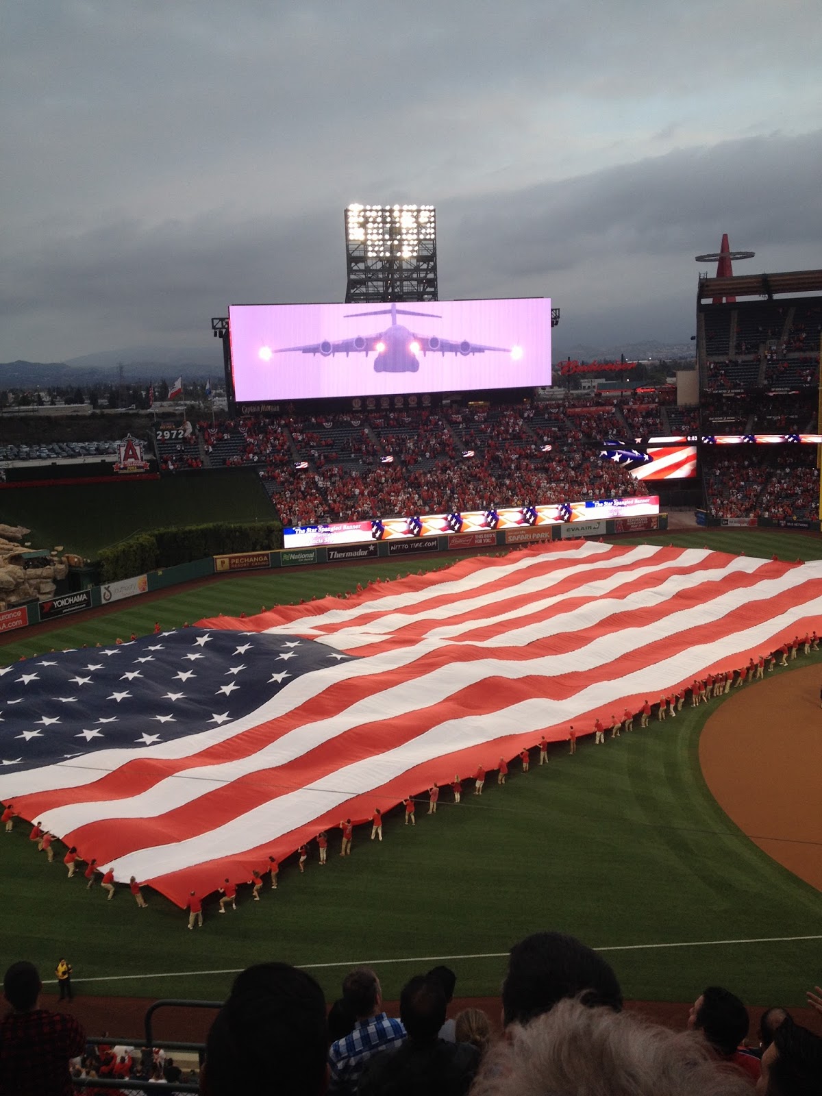 The Stitching Grandma Opening Day at Angels Stadium