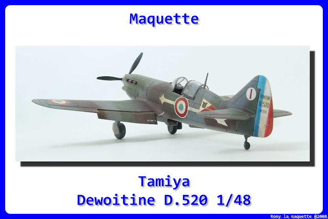 Maquette du Dewoitine D.520 de Tamiya au 1/48. Maquette du Dewoitine D.520 de Tamiya au 1/48.