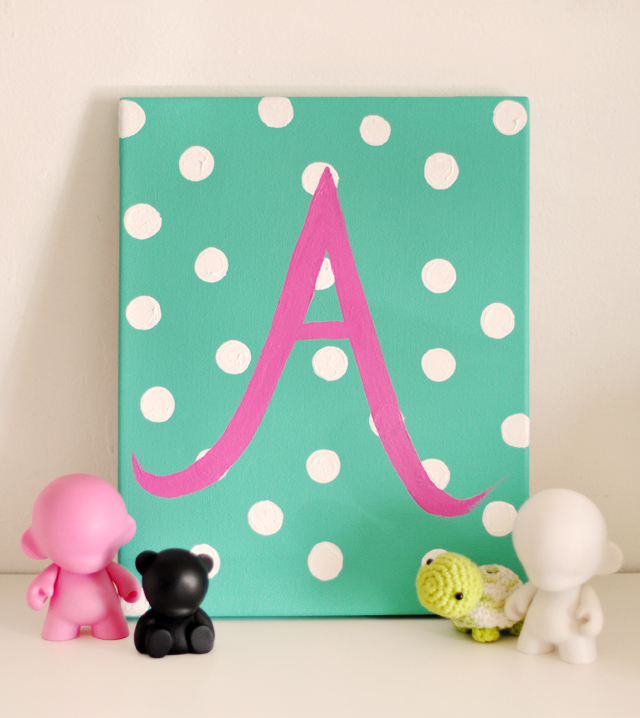 DIY Gifting: Custom Painted Initial Canvas for Baby