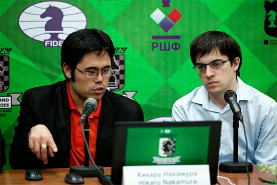 Échecs : La conférence de presse d'après partie avec Hikaru Nakamura  et Maxime Vachier-Lagrave - Photo © Kirill Merkurev