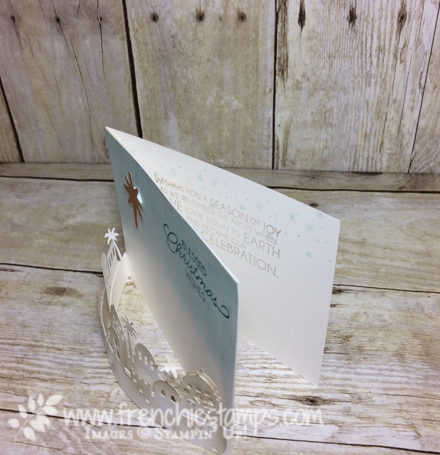 Bend Fold Card, Night in Bethlehem, Bethlehem Edgelits Dies, Stampin'Up!, Frenchiestamps