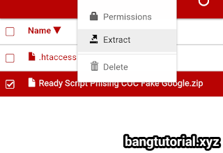 Ekstrak Zip Script Phising Menjadi Folder 000webhost