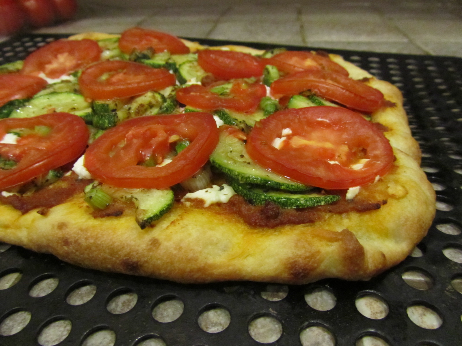 Favourite Recipe Swap Veggie Pizza with Zucchini and Goat Cheese