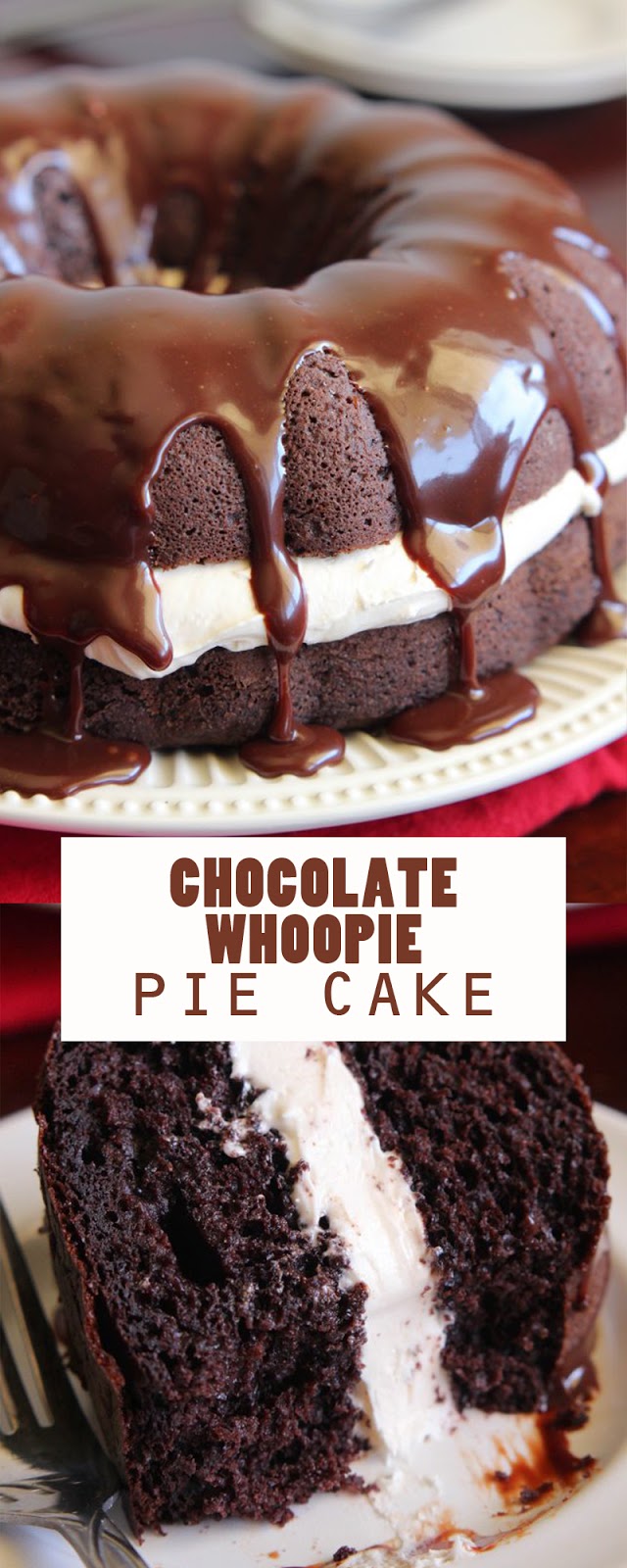 CHOCOLATE WHOOPIE PIE CAKE