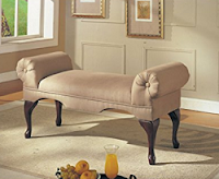Queen Anne Style Arm Bench