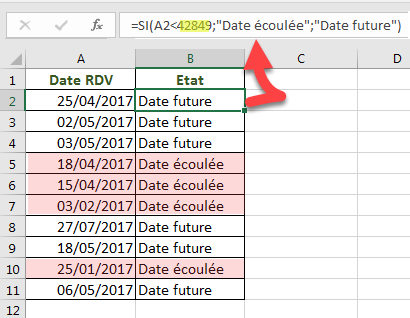 Fonction SI avec date sous forme de numéro de série Fonction SI avec date sous forme de numéro de série