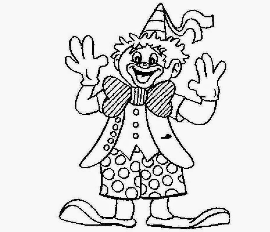 Cute Clown For Kid Coloring Page Free wallpaper