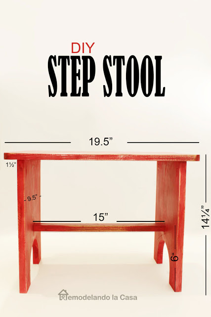 red step stool - Easy build.