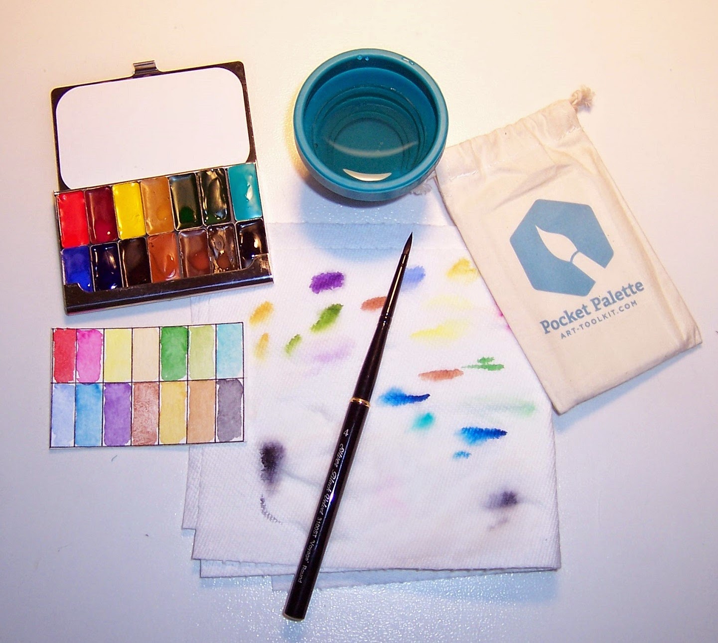 DAVID WASTING PAPER Pocket Palette Watercolor Travel Set