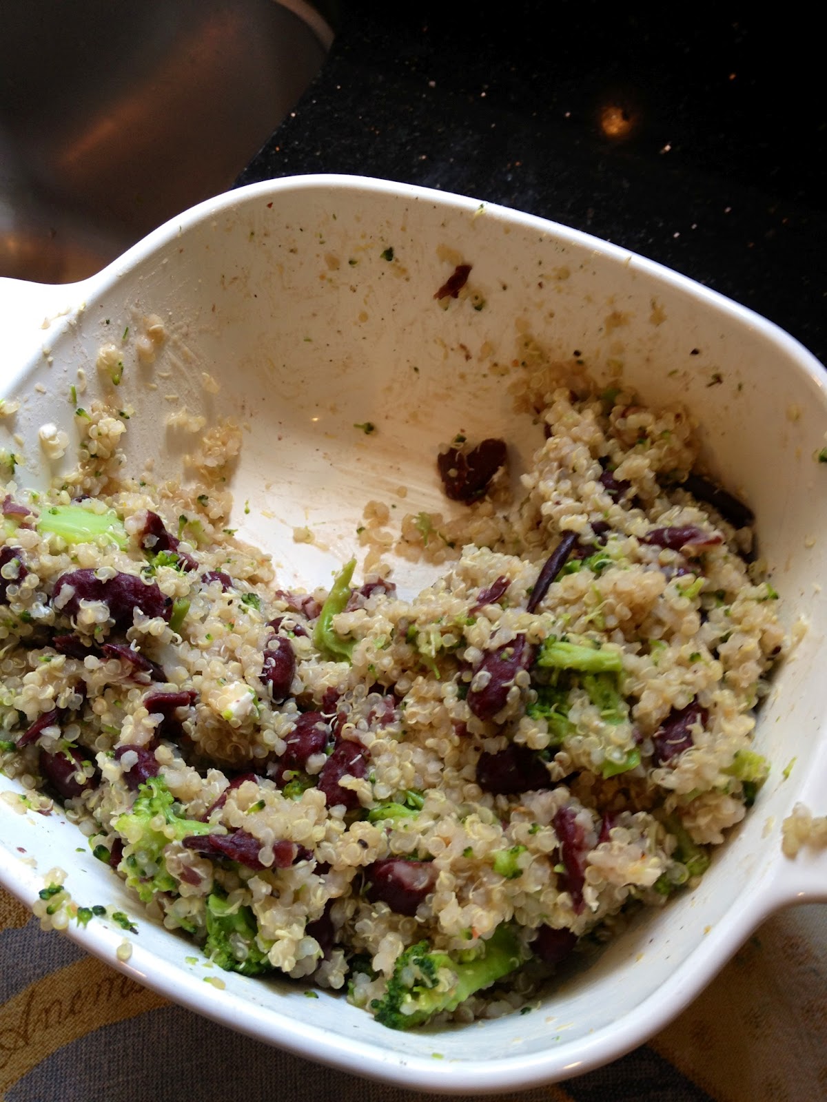 Jars of Wonderful Tasty Tuesday Kidney Bean Broccoli Quinoa