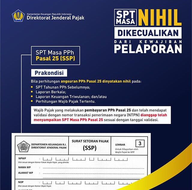 PMK No.9/PMK.03/2018 Tentang SPT Masa Nihil Yang Dikecualikan