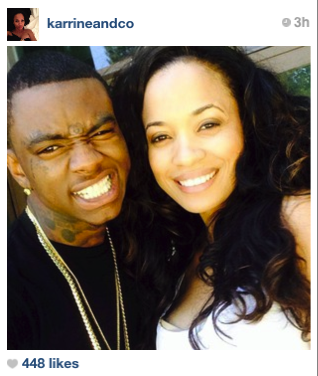 In the middle of their love-fest Soulja Boy's rumored girlfriend Diamo...