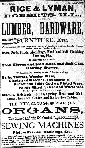 Rice & Lyman 1881 Ad