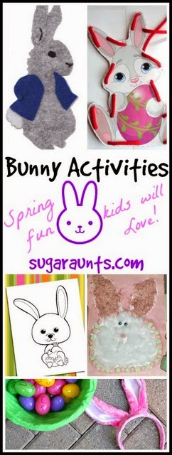Bunny Activities for Kids Bunny themed crafts and activities