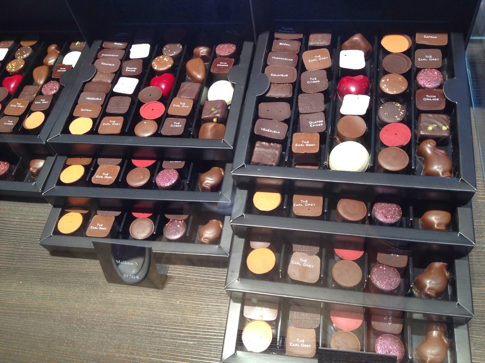 Brussels - Chocolate selection at Pierre Marcolini