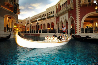 Image d'une gondole à l'hôtel The Venetian