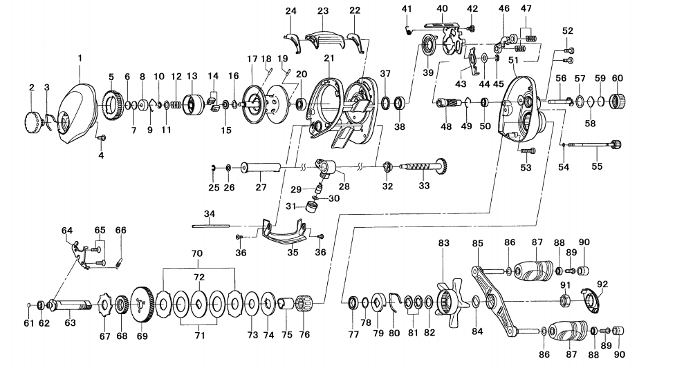 team daiwa advantage schematics | most complete fishing reels schematics