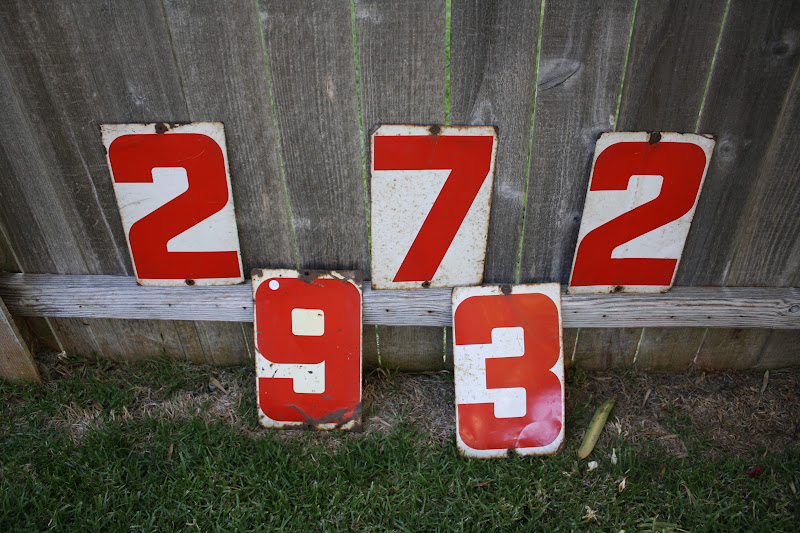 The Blue Farmhouse "Vintage Gas Station Numbers"