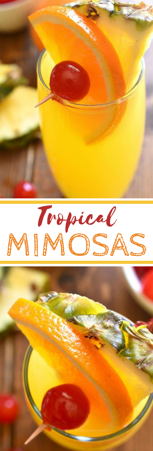 Tropical Mimosas #drink #cocktail