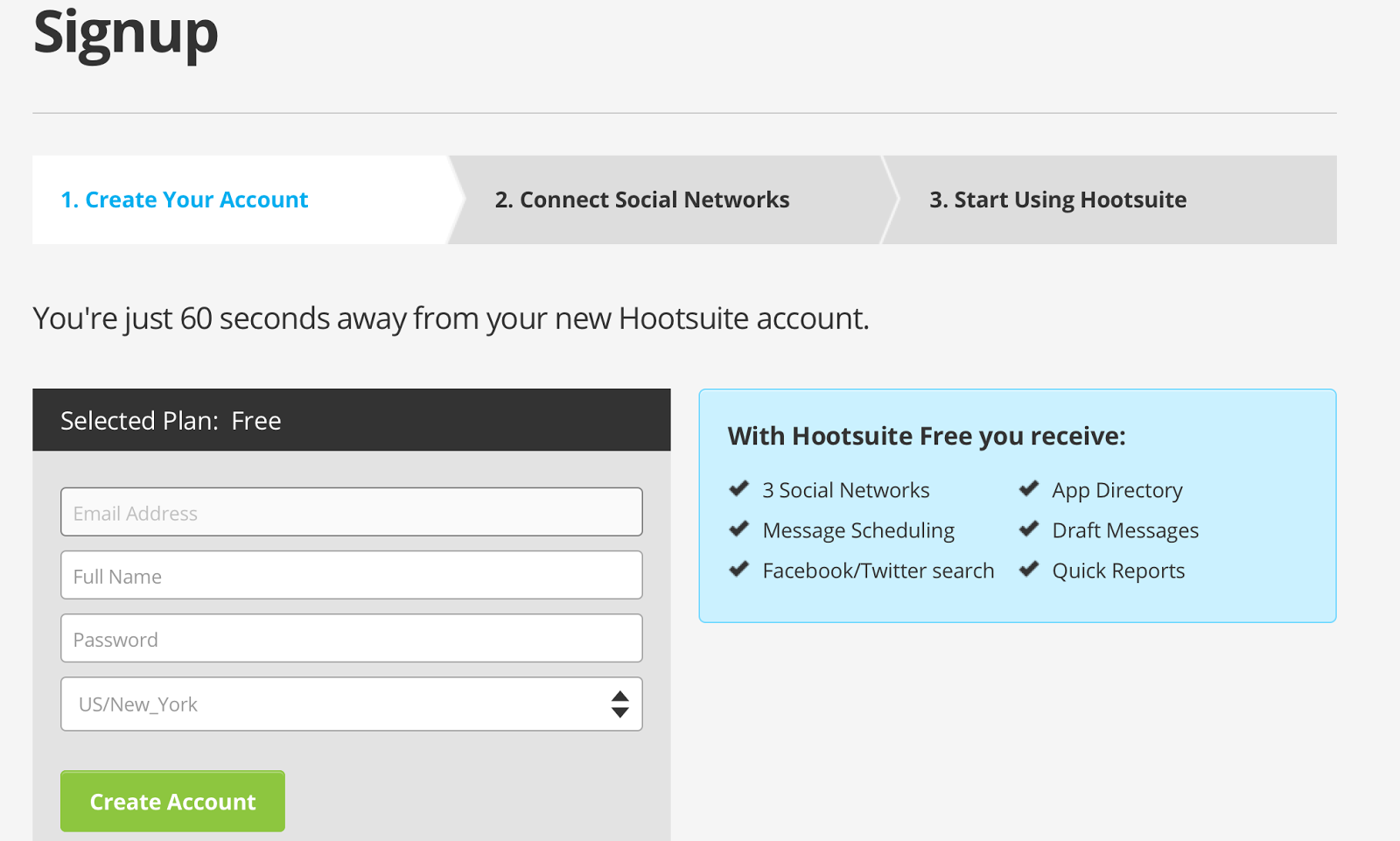 You can create your account. Hootsuites Скриншоты. Optimizing forms.