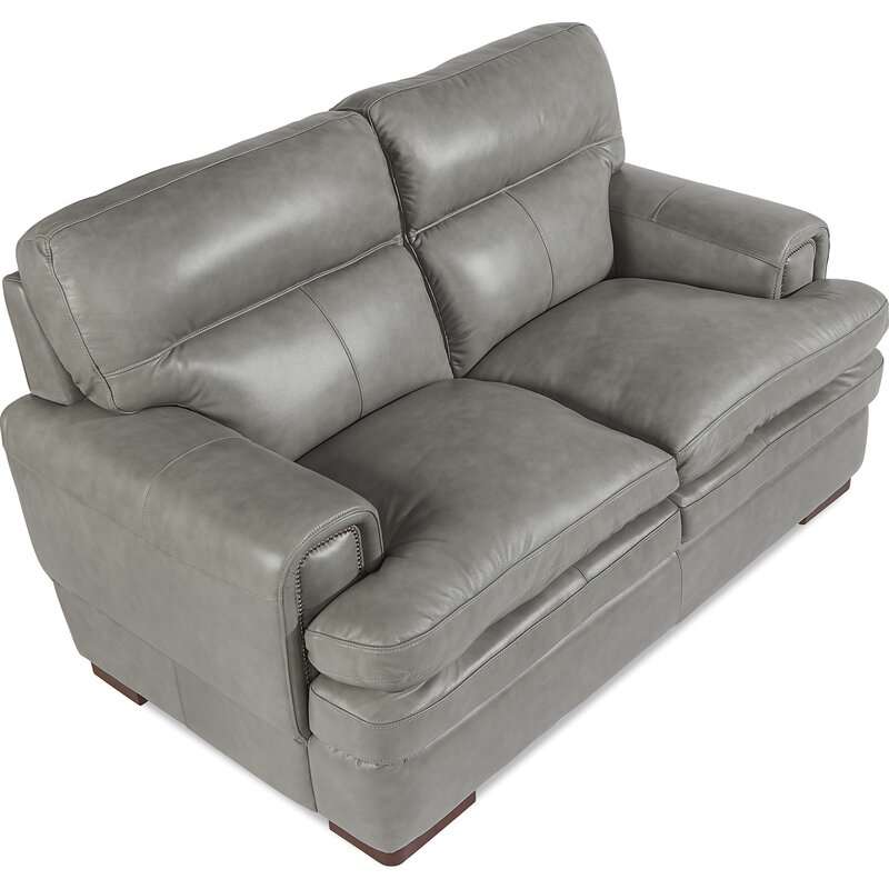 Review ﻿Jake Leather Loveseat Modern & Contemporary Sofas